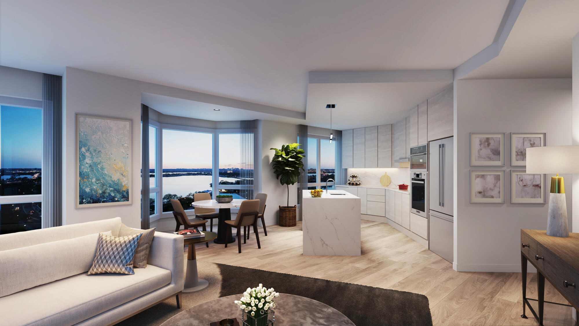 living/dining view 1